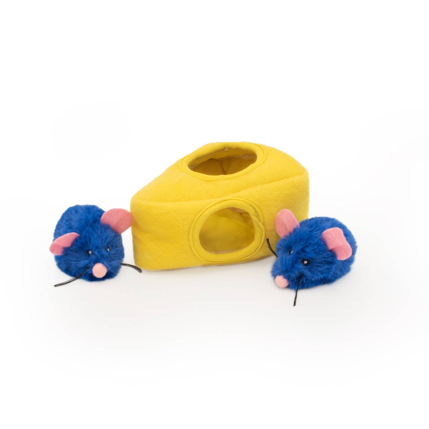 Le fromage avec ses souris- Zippy Burrow -jouet pour chat et petit chien